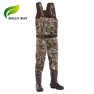 Camo Chest Waders with Thinsulate Rubber Boots